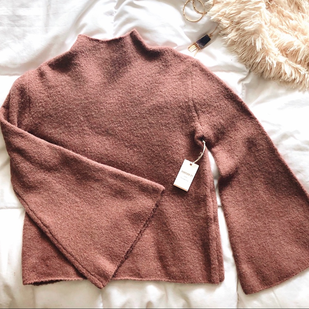 NWT Forever 21 Contemporary Mock-Neck Sweater